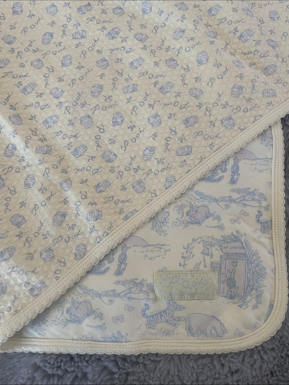 Vintage Walt Disney World Winnie The Pooh Baby Blanket - Picture 2 of 13